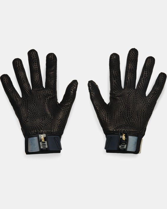 Men's UA Harper Pro 21 Batting Gloves in Black image number 1